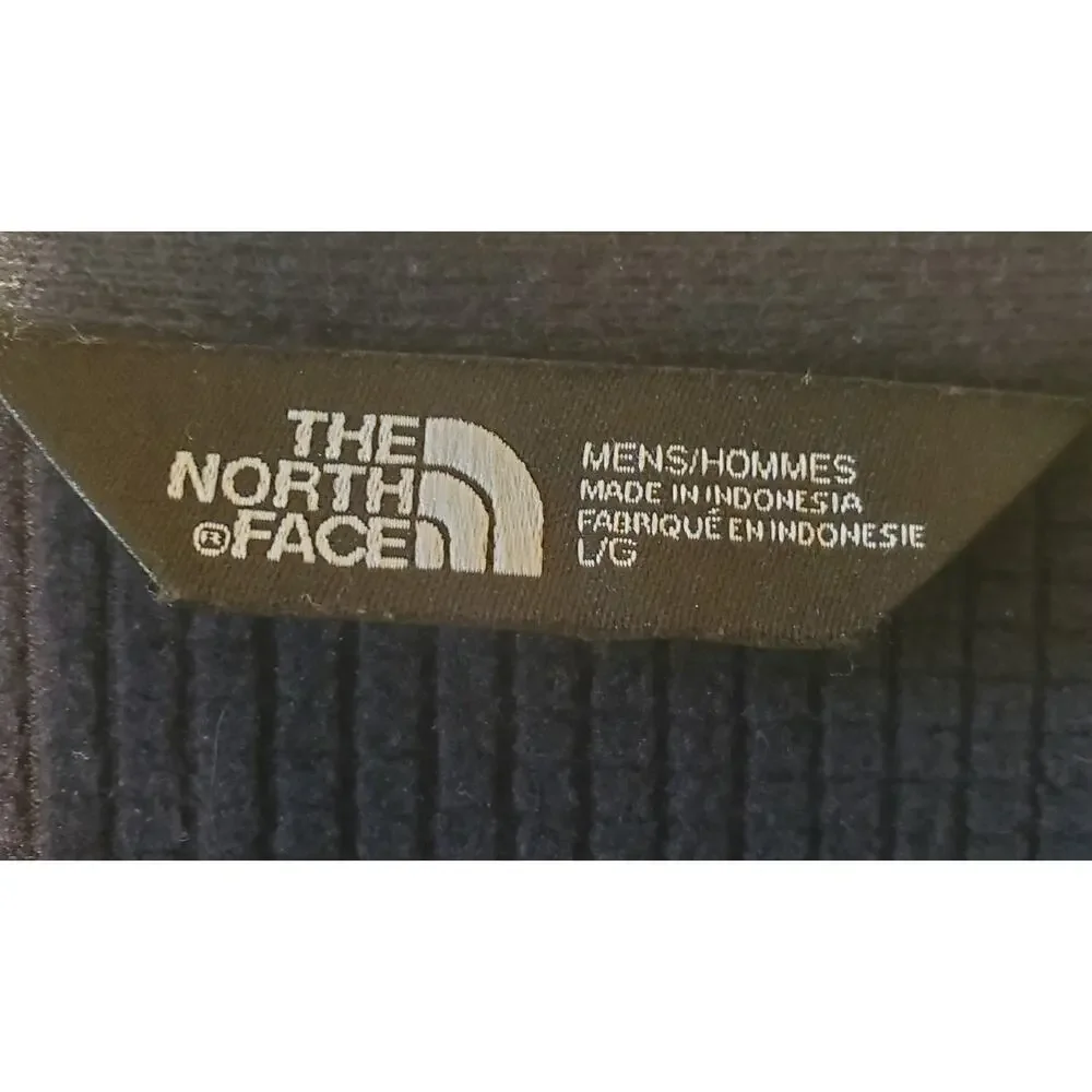 The North Face Full Zip Jacket Men Size Large Navy Blue Lightweight Logo EUC